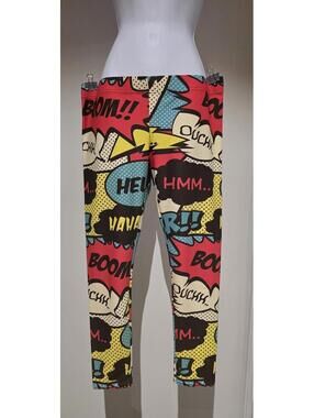 Fiercepulse - Women's Mid-Rise Stretch Print Leggings CA4 Comic Pop Art